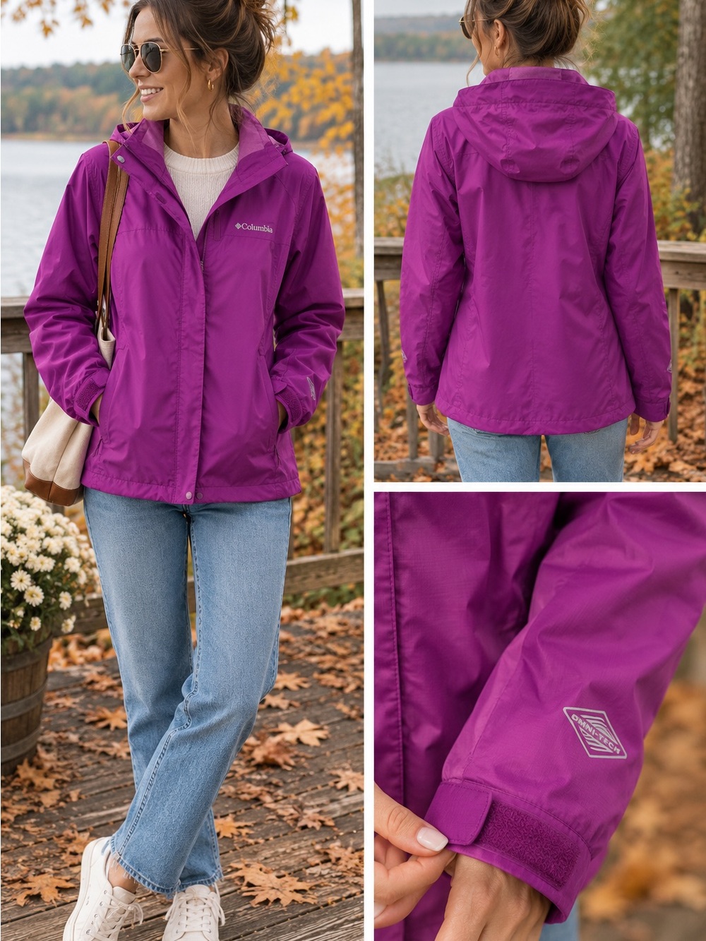 Columbia Lightweight Women’s Hooded Rain Jacket — Size XS - NWOT